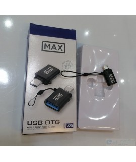 رابط OTG ارجینال شرکتی Type C  برند max مناسب گوشی ها کابل OTG (اتصال فلش به گوشی)